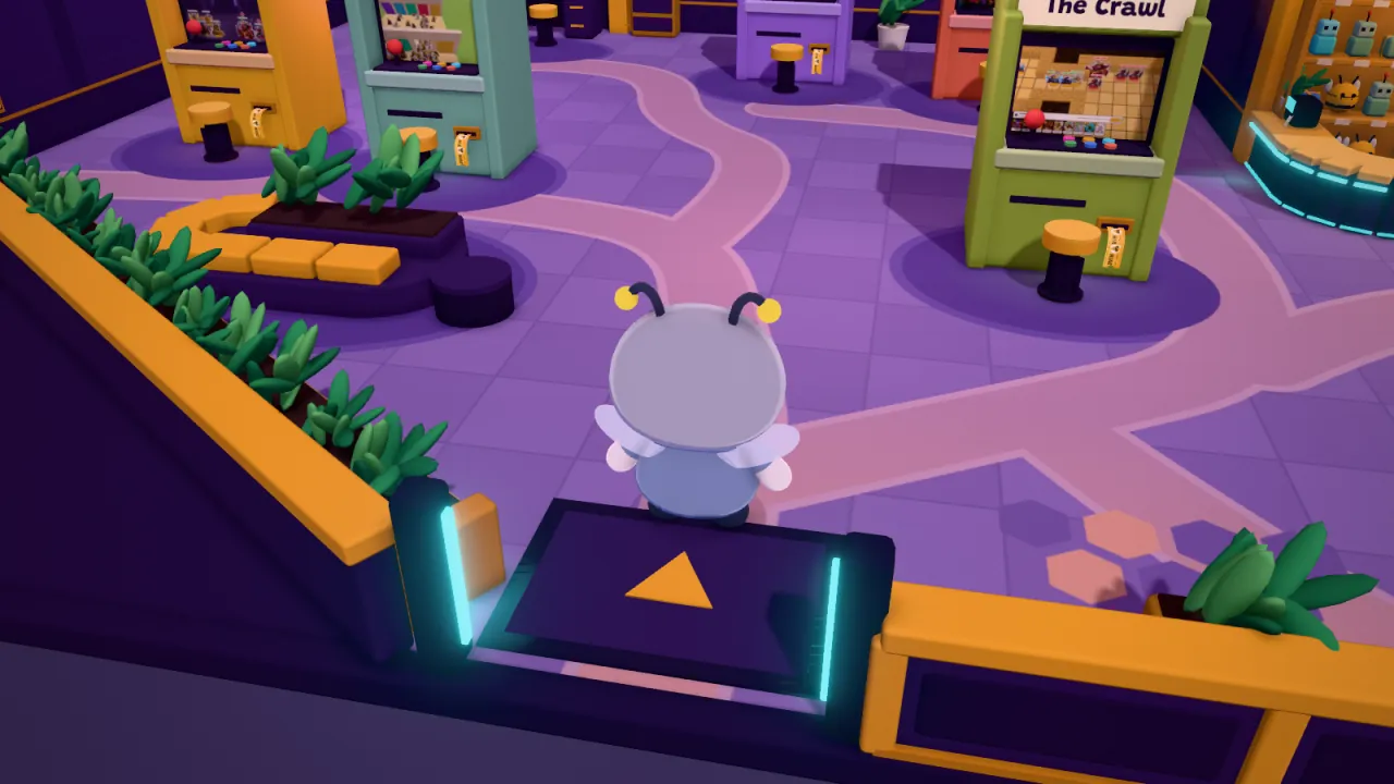 Inside Hive Arcade: the cabinets, and the Tickets & Prizes counter.